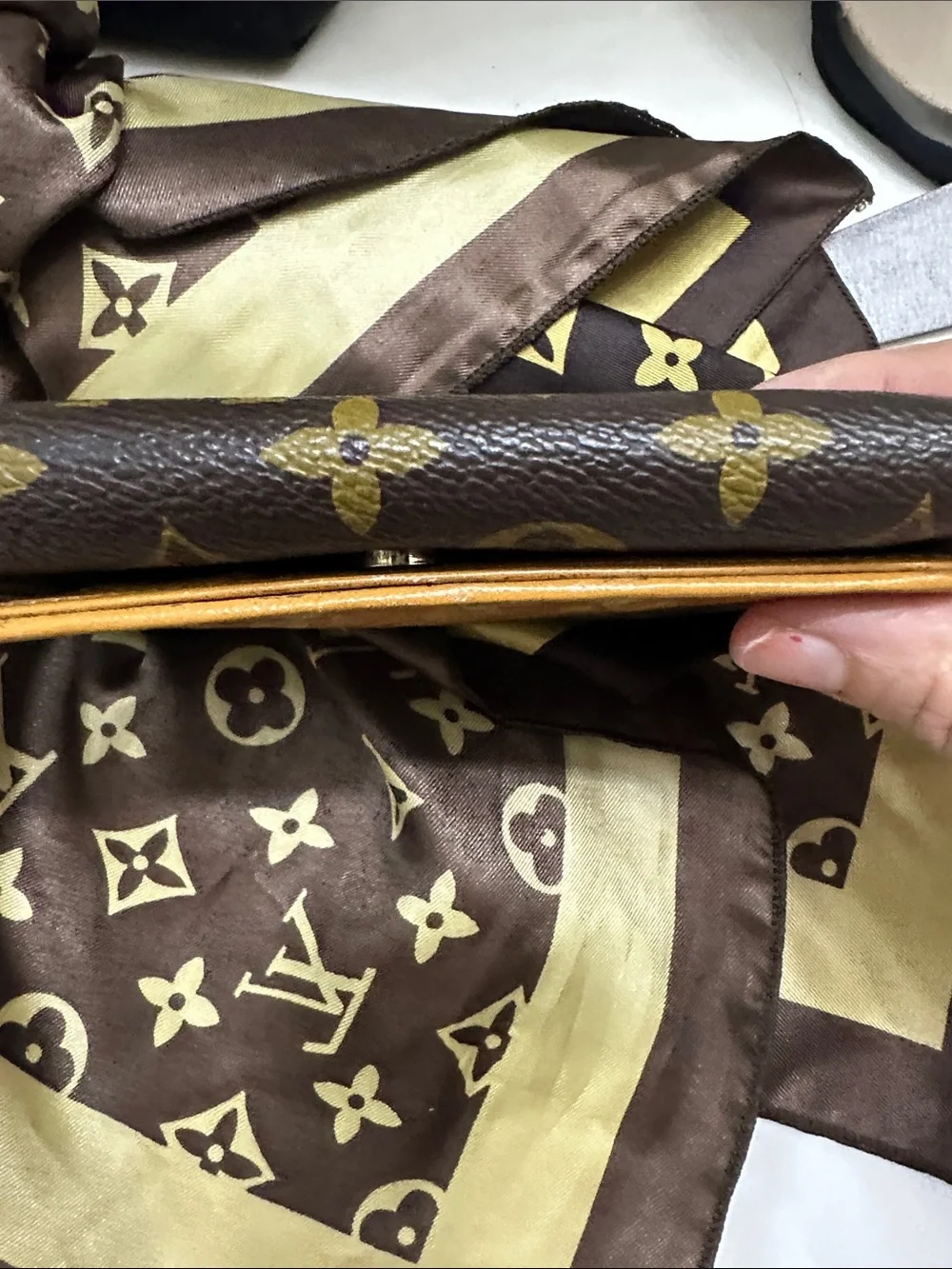 Louis Vuitton Monogram Trifold Wallet in Brown and Tan